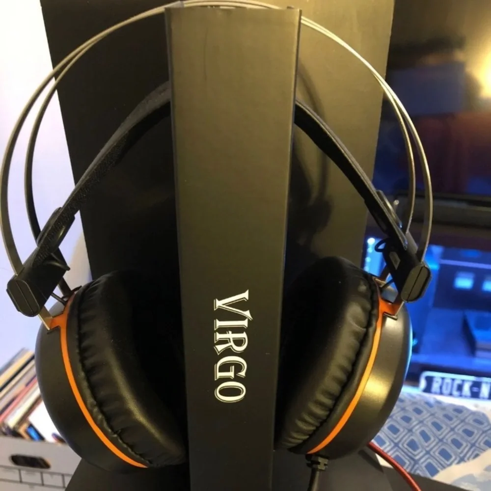 VIRGO Pro Gaming USB Headset / Headphones ~ Surround Sound ~ Mic ~ EQ ~ LED